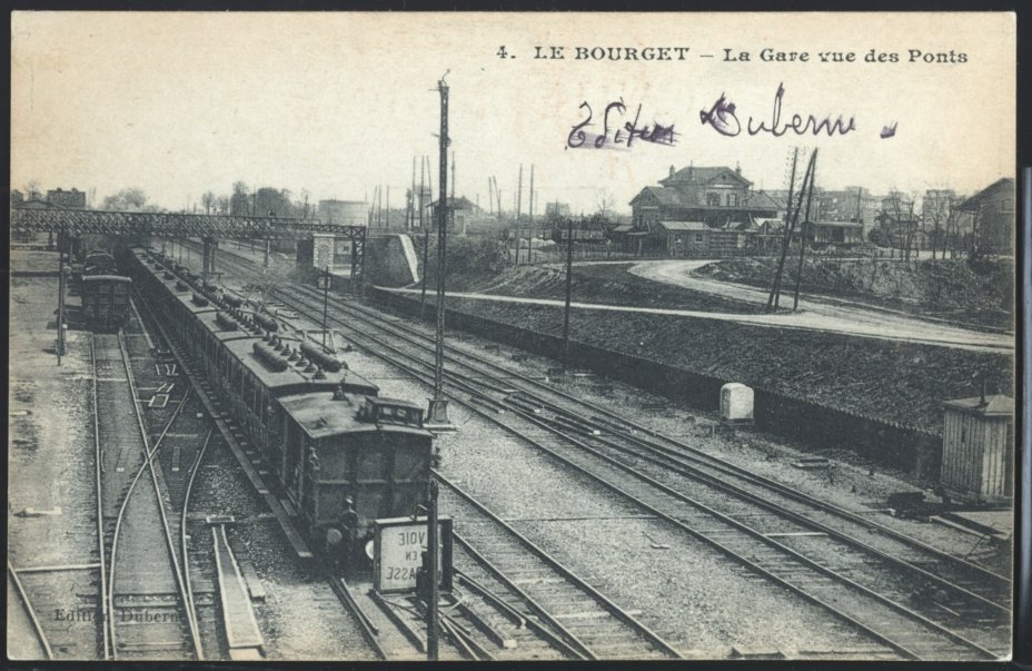 Postcard of Le Bourget-Drancy station, circa 1910